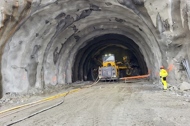 Tunnelboreriggen i Bergåsentunnelen. Foto: Statens vegvesen