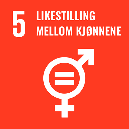 Offisiell logo for FNs bærekraftsmål 5.