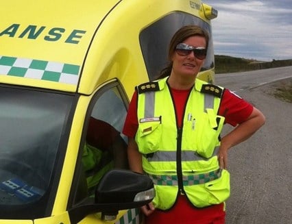Ambulansesjåfør Rachel Hustuft Heitmann i Alta - foto
