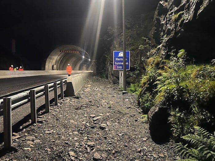 Tunneloppgraderingen i E16 Hernestunnelen er blant de Vegvesen-arbeidene som tar helt fri i påsken, for å sikre fremkomsten for alle som skal til og fra påskeferie. Foto: Statens vegvesen