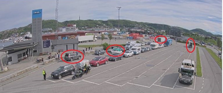 Bodø, ferjekai, ulovlig parkering