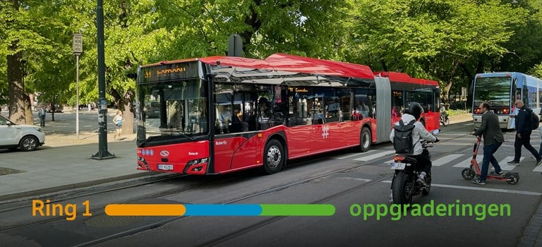 Ring 1-oppgraderingen berører kollektivtrafikken i Oslo