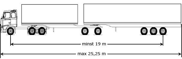  category N2 or N3 motor vehicle with a category O3 or O4 semi-trailer with a swap body/container 