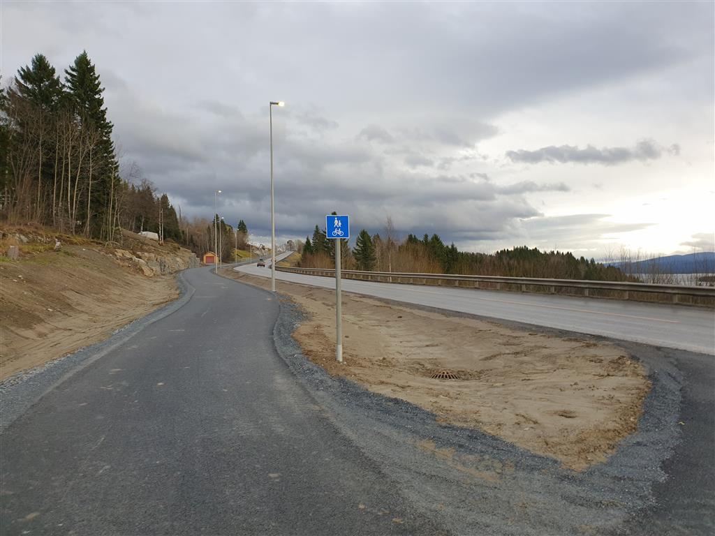 Ny gang- og sykkelveg E6 Kvam-Grøtan i Steinkjer kommune