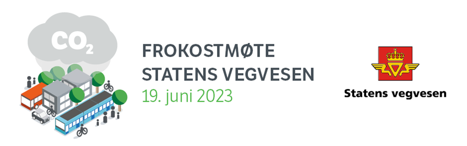 Banner med teksten «Frokostmøte Statens vegvesen 19. juni 2023.»