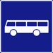Illustration of traffic sign for public transport lane for buses