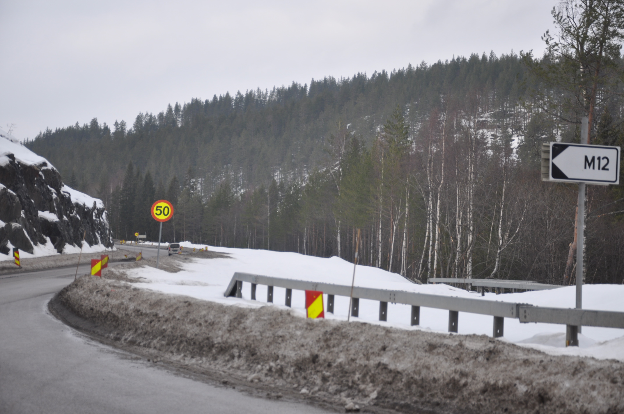 400 meter ny gang-/sykkelveg langs E134 ved Kobbervollane. (Foto: Kjell Wold)