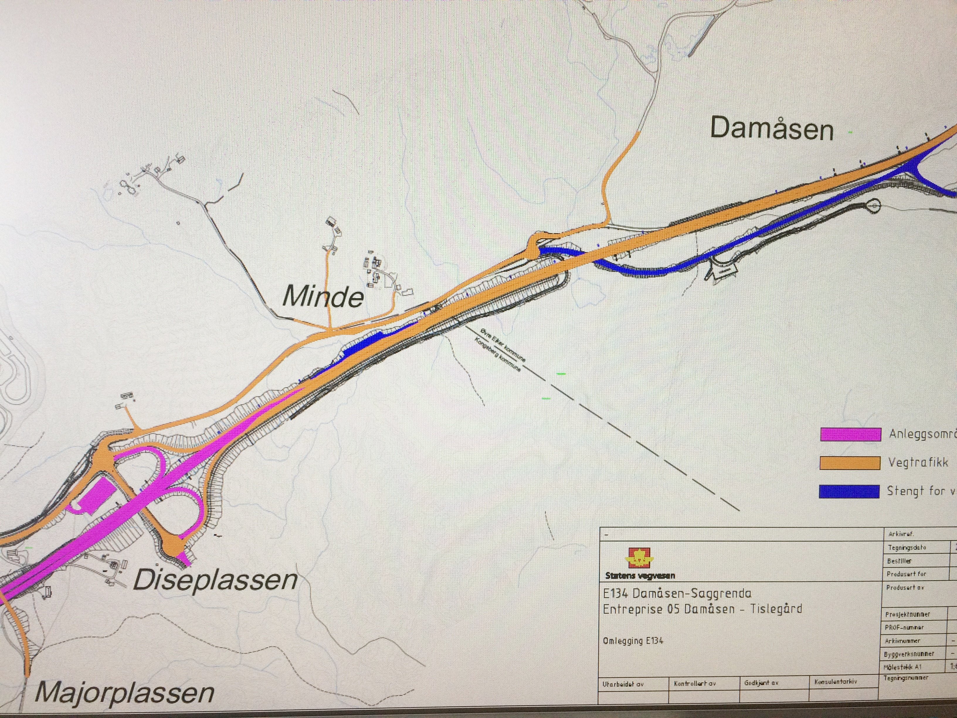 Slik skal du kjøre over Damåsen fra midt i neste uke. (Foto: Statens vegvesen)