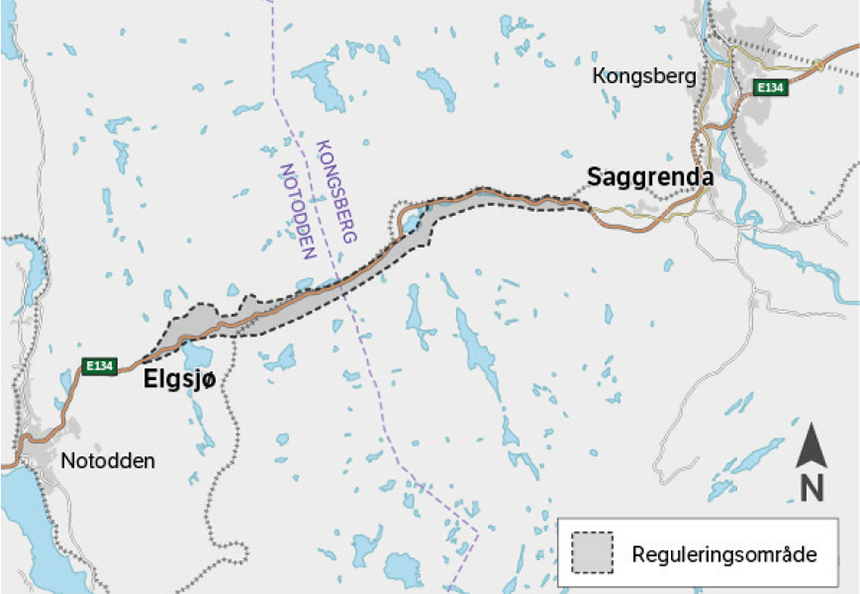 Planområde E134 Saggrenda–Elgsjø