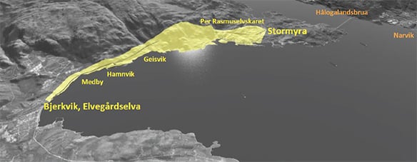 3D-illustrasjon E6 Stormyra–Bjerkvik