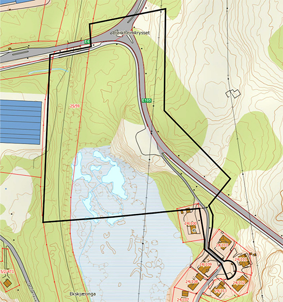 Utvidet planområde kontrollstasjon Hesseng