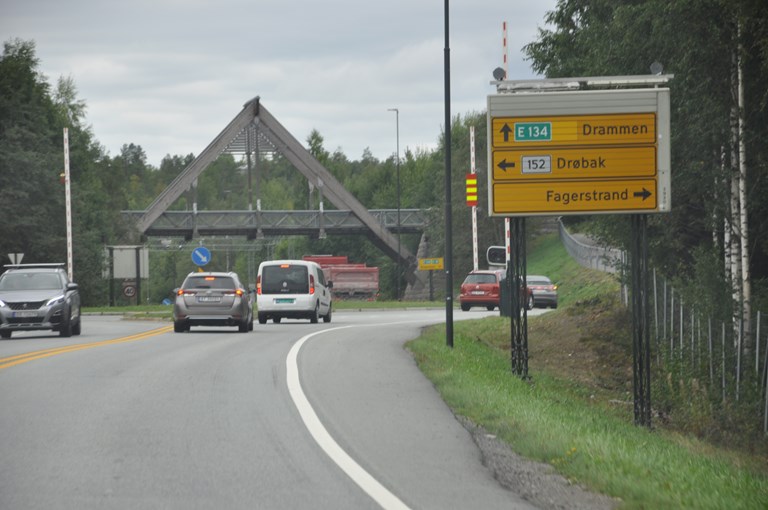 Rundkjøring E134 Oslofjordforbindelsen ved Drøbak - bilde