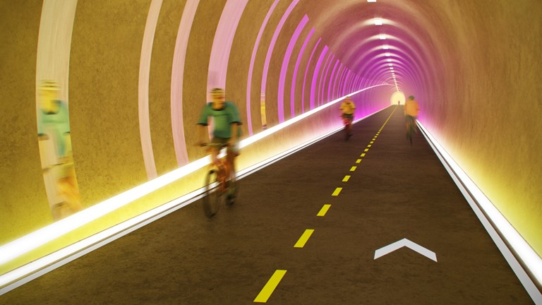 Planlagt sykkeltunnel under Sørmarka