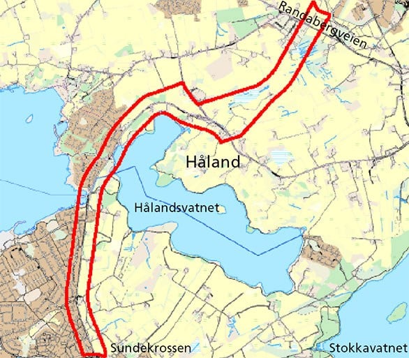 Planavgrensing fv. 409 Transportkorridor vest 