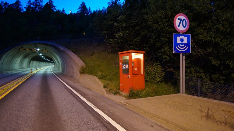E18 Hovet-tunnelen i Porsgrunn. Foto: Statens vegvesen